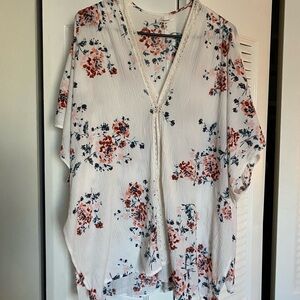 Maurices OS Floral Kimono